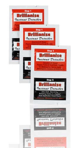 Brillianize Instant Detailers Wet/Dry Polishing Towelettes - Select Quantity