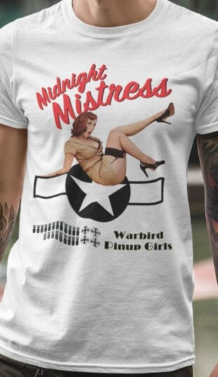 Warbird Pinup Girls T-Shirt - Midnight Mistress