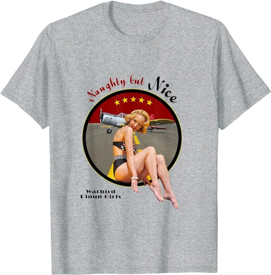 Warbird Pinup Girls T-Shirt - Naughty but Nice