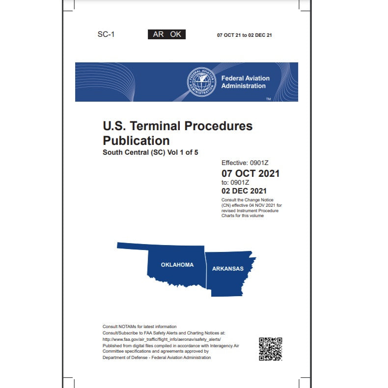 Load image into Gallery viewer, FAA IFR Terminal Procedures Bound South Central (SC-1) Vol 1 of 5 - Select Cycle Date

