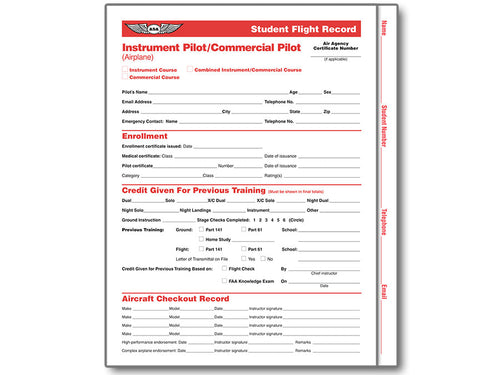 ASA Student Flight Records: Instrument & Commercial