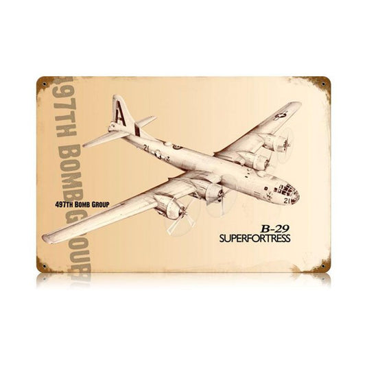 B-29 Superfortress Vintage Sign - V355