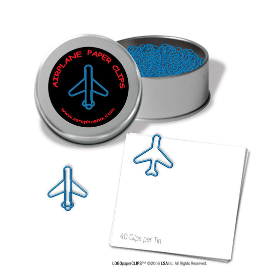 Airplane Paper Clips - Select Color