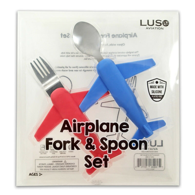 Load image into Gallery viewer, Airplane Fork &amp; Spoon Set
