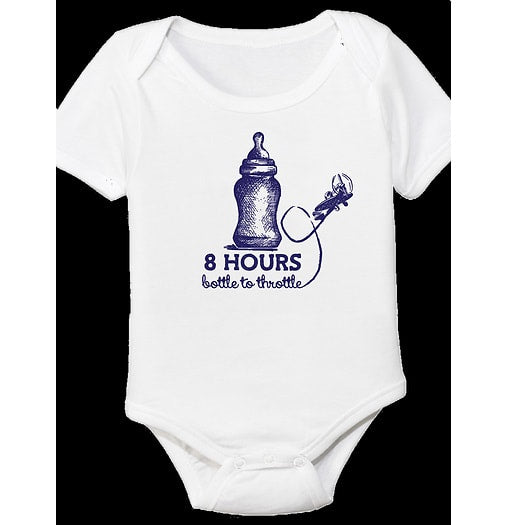 Load image into Gallery viewer, 8 Hours Bottle To Throttle Baby Bodysuit
