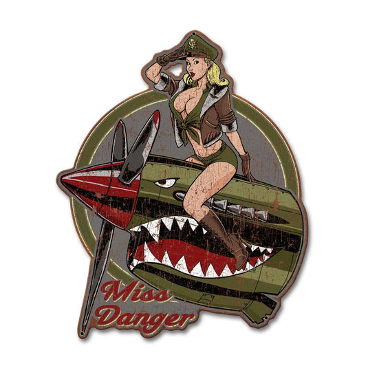 Miss Danger Metal Sign - LETH236