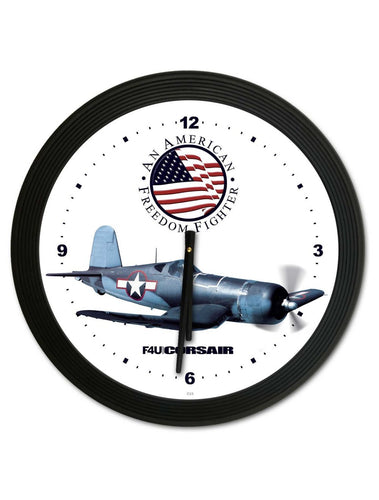 F4U Corsair 18 x 18 Clock - C025