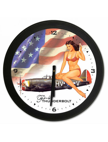 P-47 Bikini 18 x 18 Clock - C223