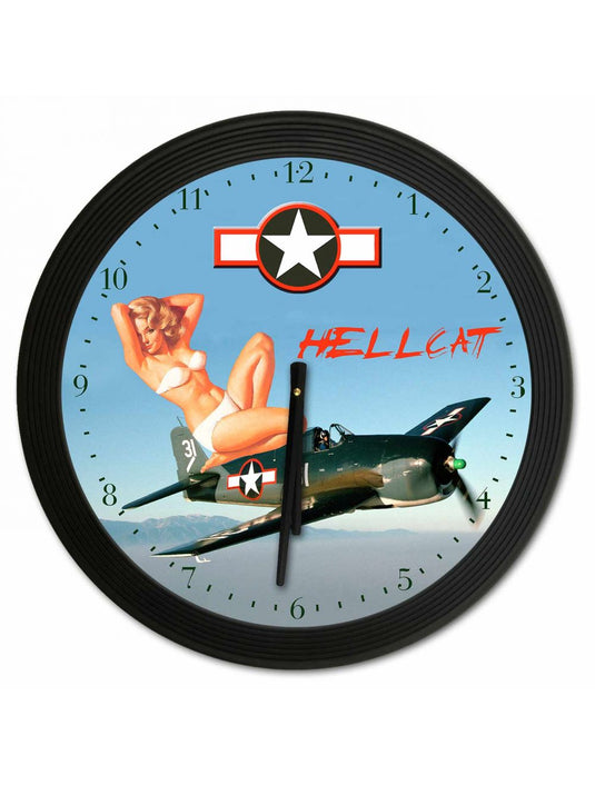 Hellcat Girl 18 x 18 Clock - C086