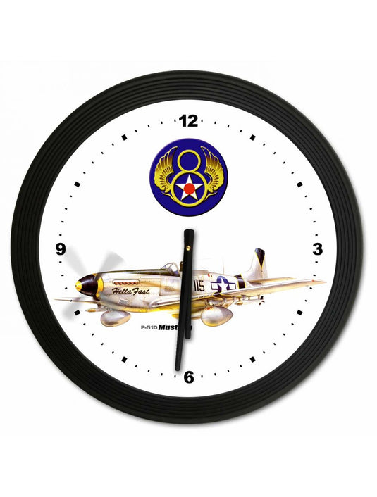 P-51 8th 18 x 18 Clock - C107