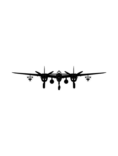 P-38 Lightning Silhouette Sign - PS382
