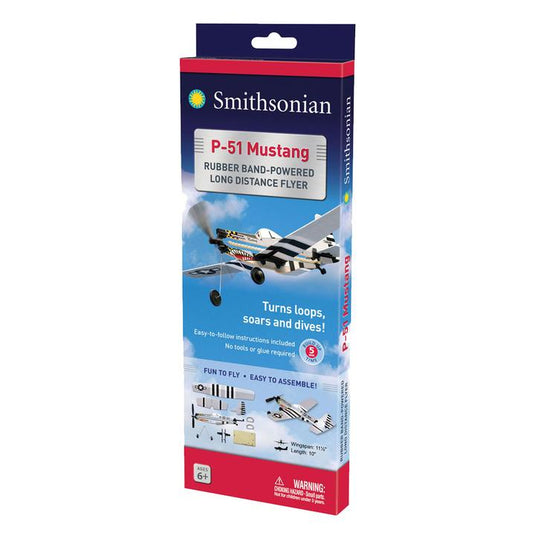 Smithsonian P-51 Mustang Rubber Band Powered Flyer