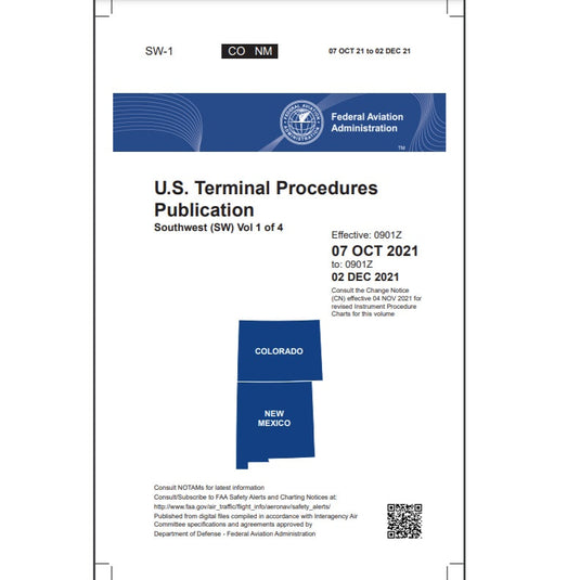 FAA IFR Terminal Procedures Bound Southwest (SW-1) Vol 1 of 4 - Select Cycle Date