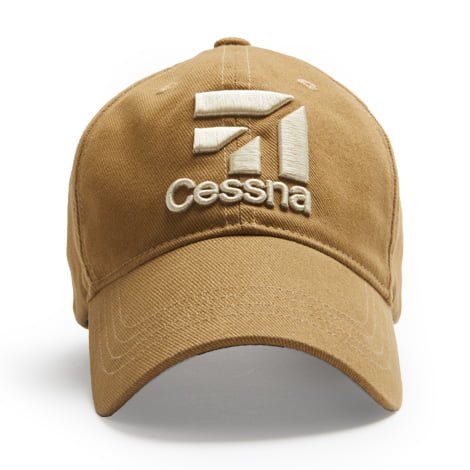 Load image into Gallery viewer, Red Canoe Cessna 3D Logo Cap - Tan
