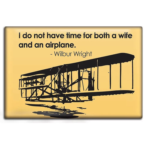 Wife Vs. Airplane Fridge Magnet