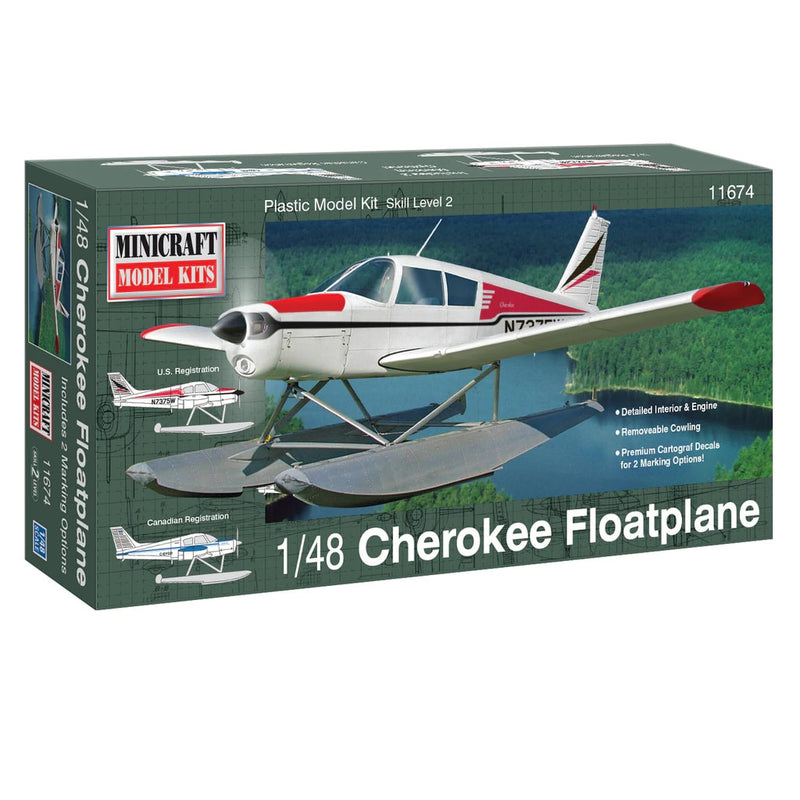 Load image into Gallery viewer, 1/48 Piper Cherokee Float Plane w/ 2 Marking Options  - 11674

