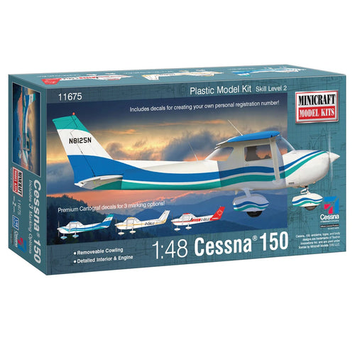 1/48 Cessna 150 w/ 3 Marking Options Including Custom Registration Numbers - 11675