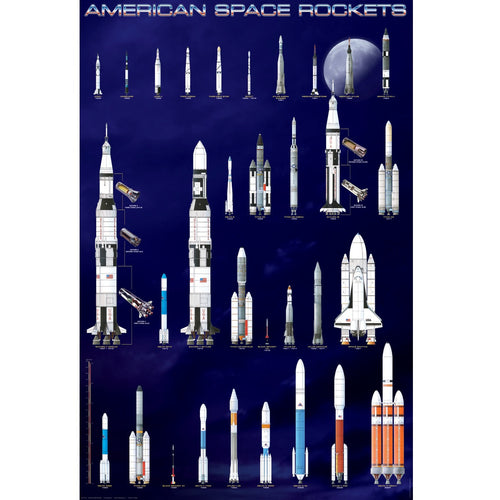 American Space Rockets Poster