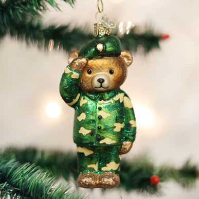 Army Bear Ornament