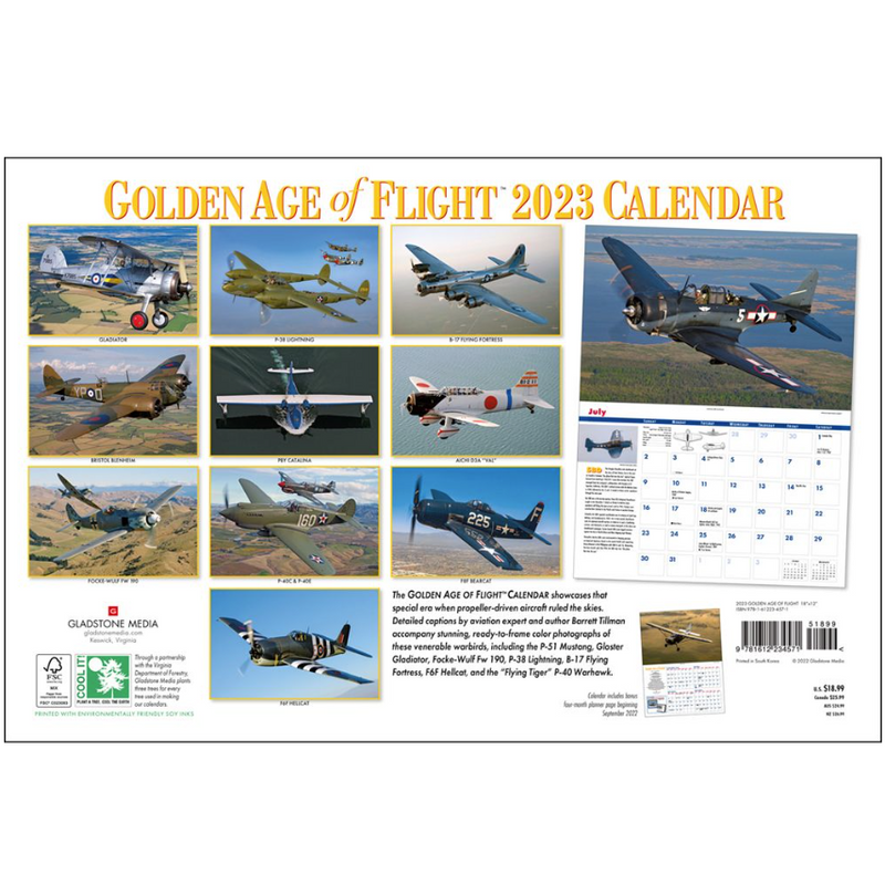 Load image into Gallery viewer, Golden Age of Flight 2023 Wall Calendar

