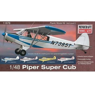 1/48 Piper Super Cub w/4 marking options & custom registration numbers - 11678