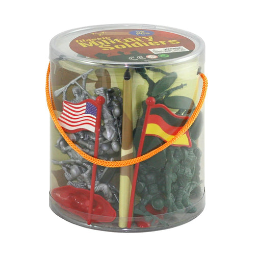 Classic Military Soldiers 56-piece in Carry Bucket