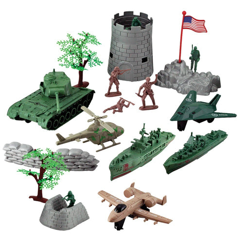 Deluxe Military Playset in Carry Bucket