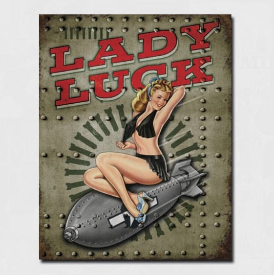 Legends Lady Luck Tin Sign