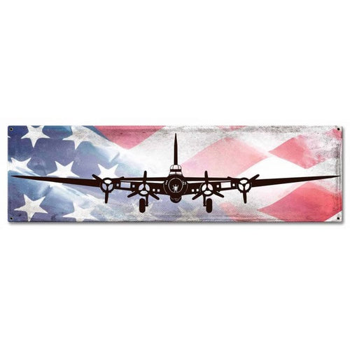 B-17 American Flag Sign - Select Size