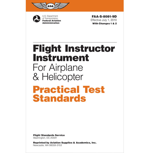 ASA Practical Test Standards: Flight Instructor Instrument