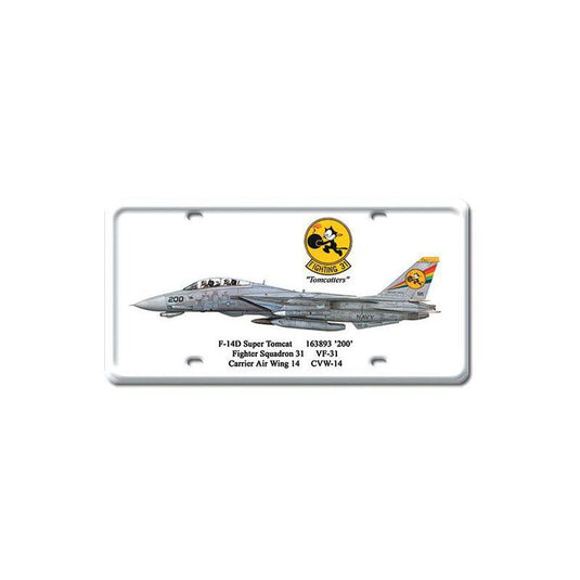 F14D Super Tomcat License Plate - DP006