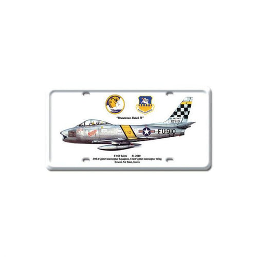 F-86F Sabre License Plate - DP015