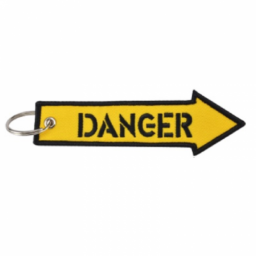Danger Arrow Keychain