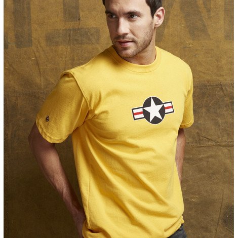 Load image into Gallery viewer, Red Canoe USAF Men&#39;s Yellow T-Shirt
