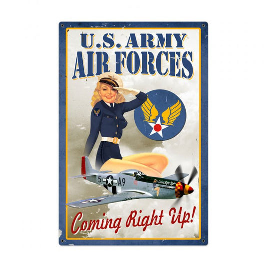 Air Forces Pin-up Vintage Metal Sign - V552