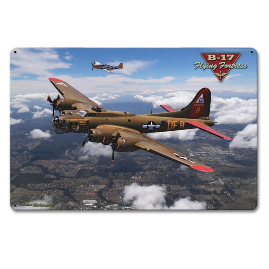 B-17 Flying Fortress Metal Sign - LG800