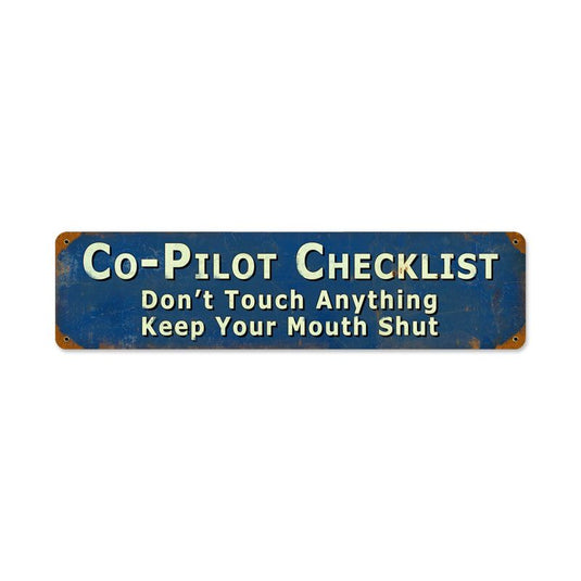 Co-Pilot Checklist Metal Sign - PTS333