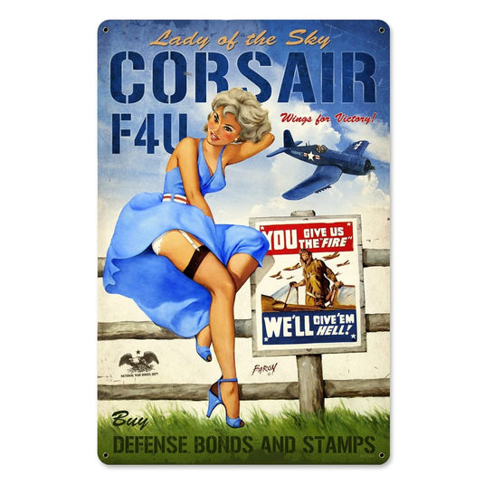Corsair Lady of the Sky Metal Sign - BVL044