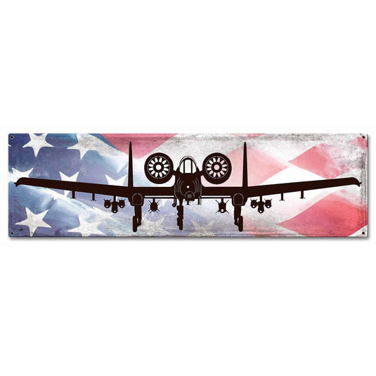 A-10 Thunderbolt II American Flag 24" x 7" - PSB277